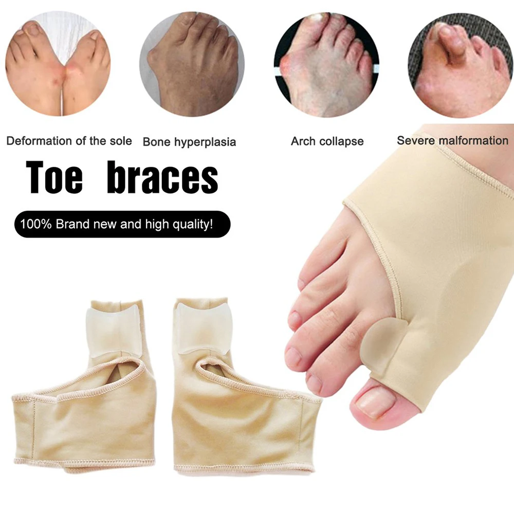 1pair Toe Separator Bunion Corrector Toe Brace Orthopedic Hallux Valgus Correction for Men and Women Gel Foam Cotton,gel Opp Bag