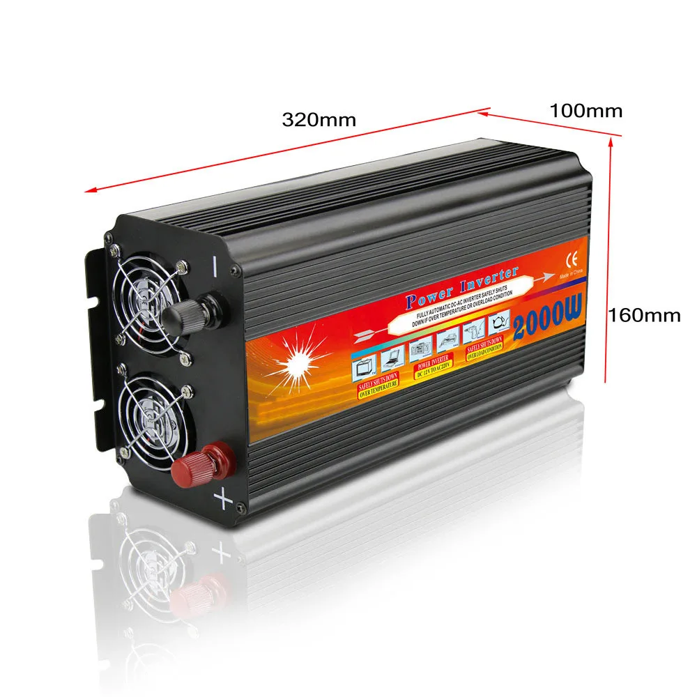 Integrated Circuit Car Power DC Voltage Independent Switch and USB Port 2000w Converter for Battery 0FF Grid Inverter