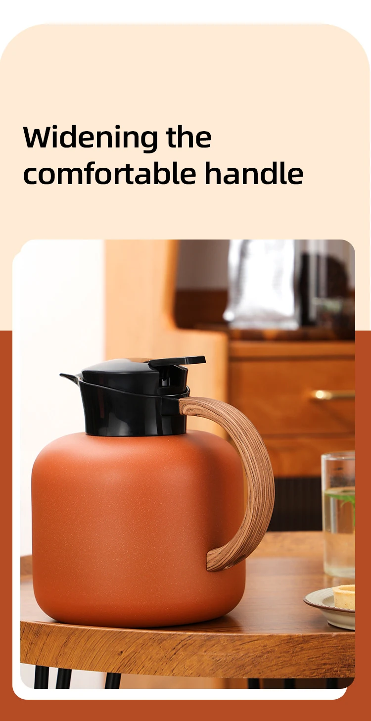 Fashion Modern Home Stainless Steel 304 Multi Color 2000 ml Portable Car Vaccum Keep Hot Cold Teapot Water Coffee Kettle Pot Set