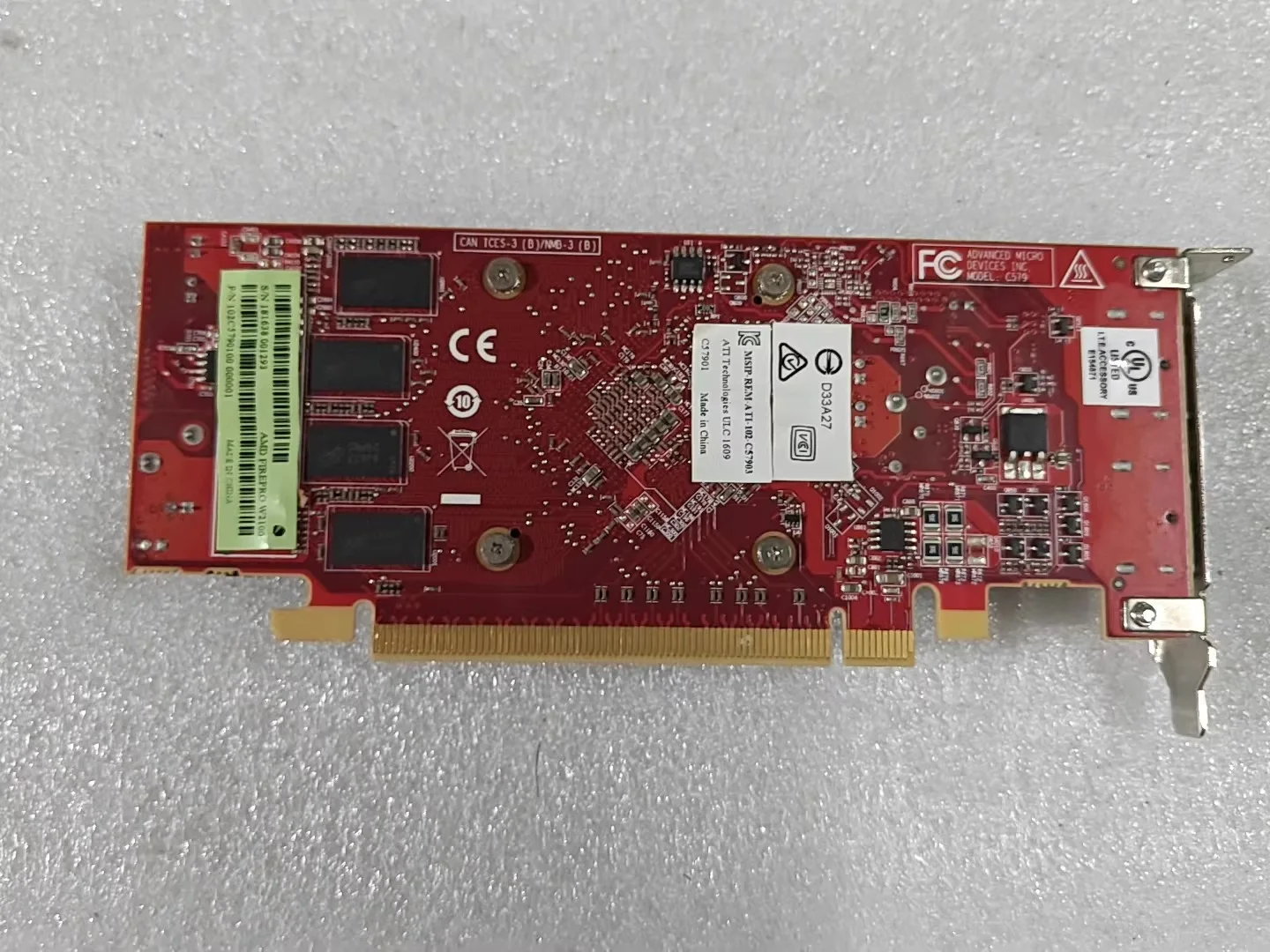 AMD FireProw2100 2GB DDR3 การ์ดกราฟิกเวิร์กสเตชันโปรไฟล์ต่ำ