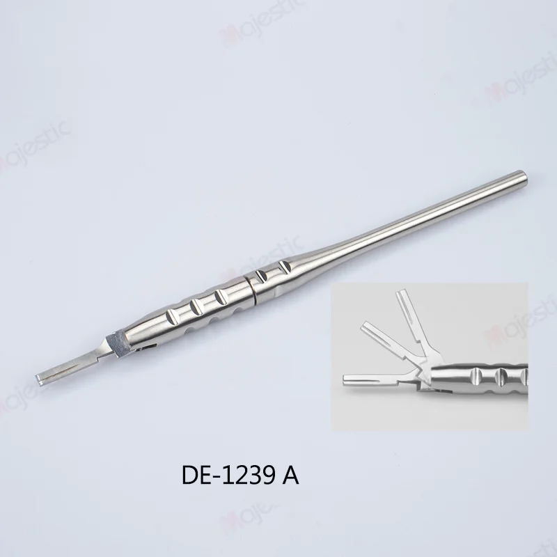 Stainless Steel Reusable Surgical Instruments Round Scalpel Handle For