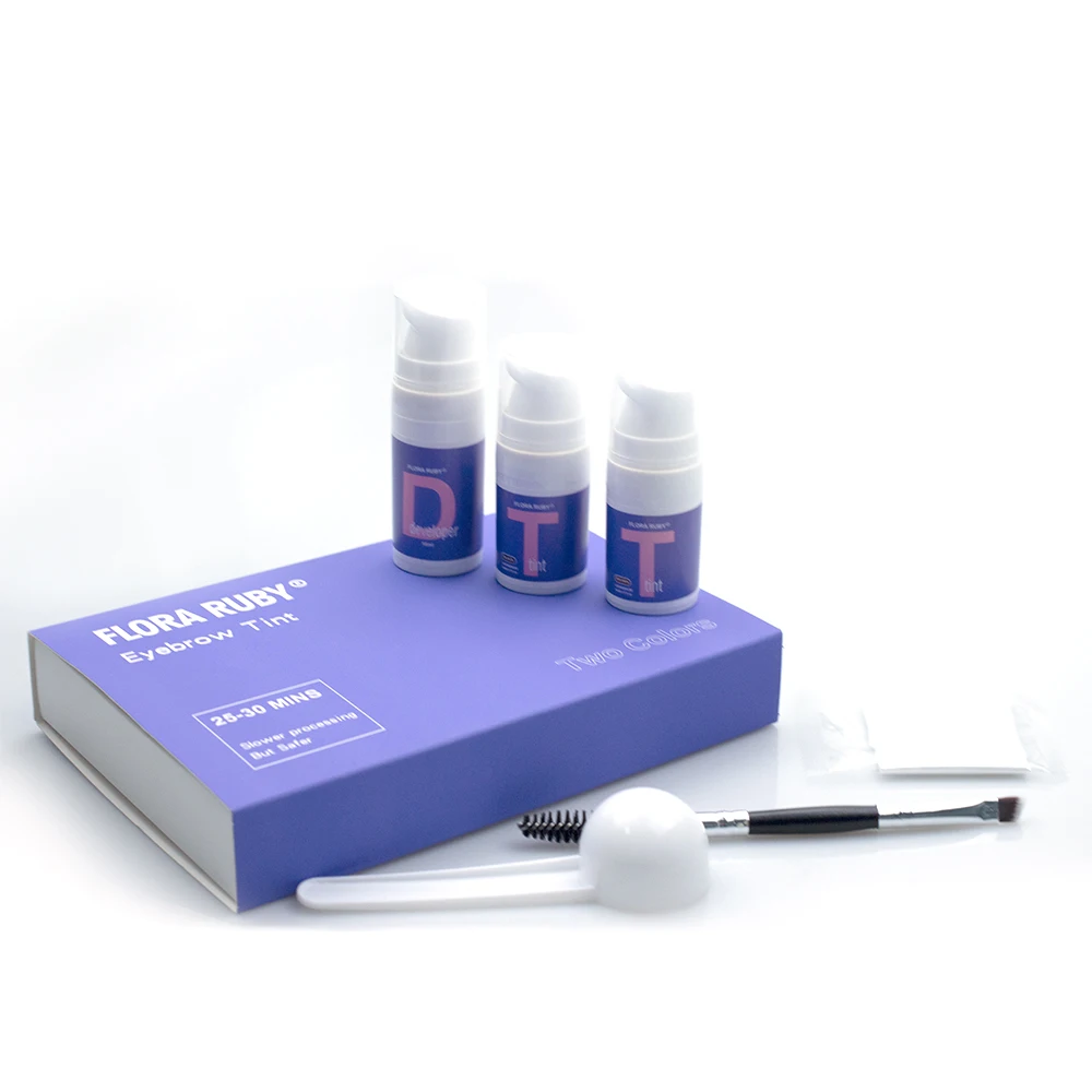 Wholesale Custom logo Brow Tint Home Eyebrow Dye Kit Tinting Eyebrow Products