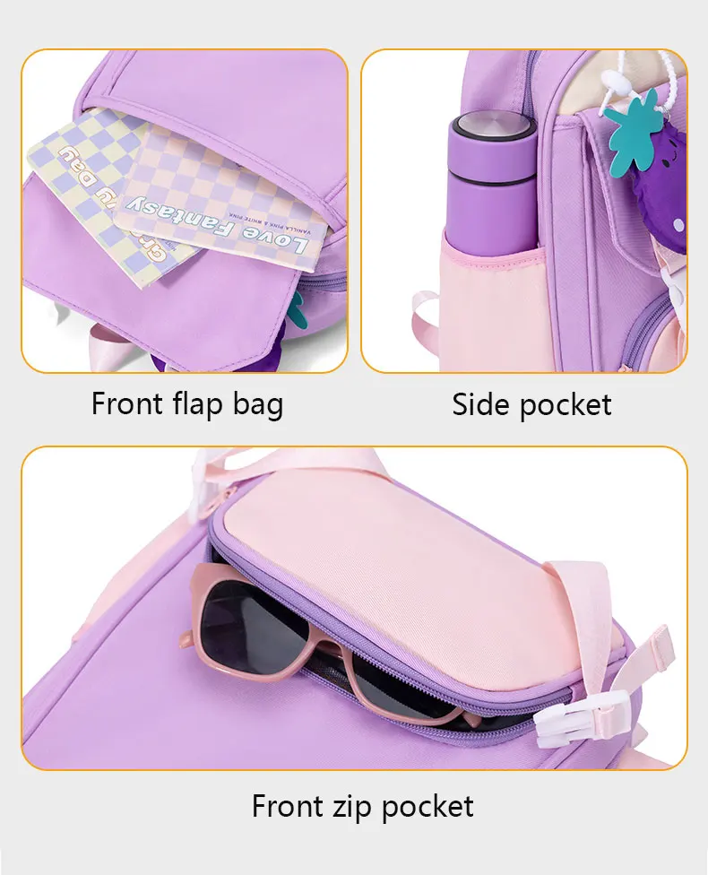 2025 New Waterproof School Backpack Small Sac a dos School Bags Comfort Adjustable Stude aperçu 5