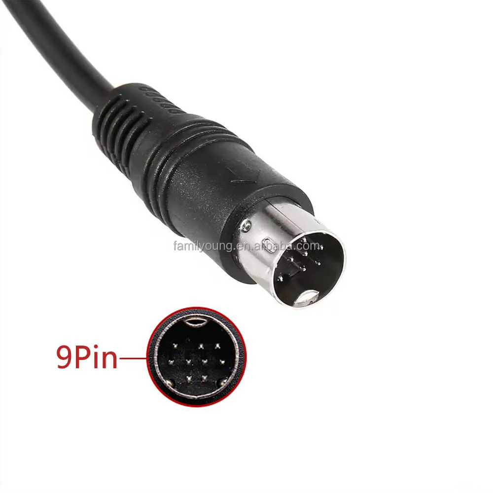 Câble vidéo AV TV RGB 9 broches vers 21 broches de 1,8 m (6 pieds) pour SEGA Mega Drive MD 2 Genesis 2