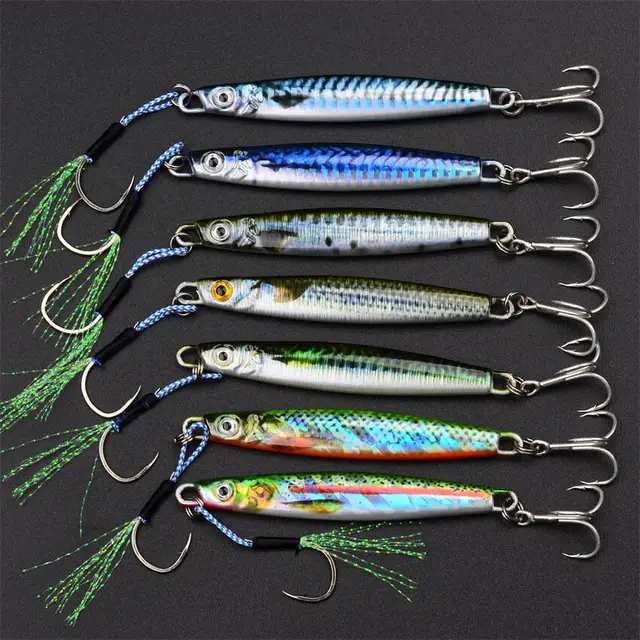 40g Fast Speed Metal Jigs Saltwater Luminous Freshwater Fishing Tackle Tuna Salmon Bream Crucian Carp Fish Lead River Stream