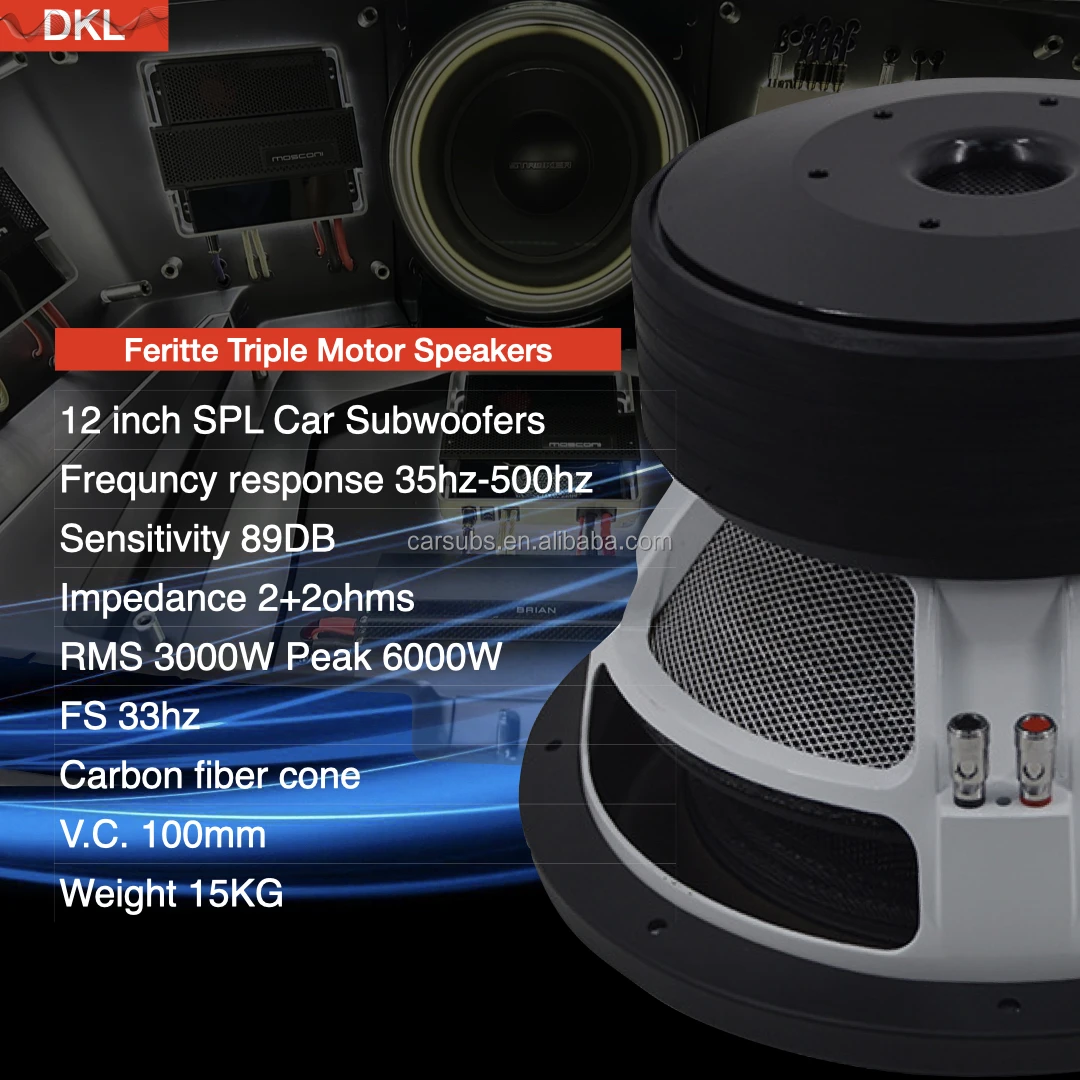 Car Stereo Subwoofer Speaker 12 Inch Competition Sub Rms 3000w Strong