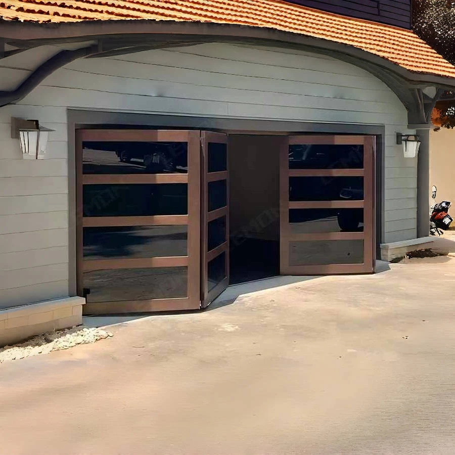 16x7 Double Open Electric Roll up Insulated Horizontal Folding Bifold Garage Door