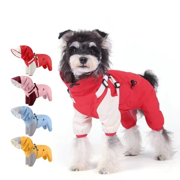 Fishprincess Dog Raincoat Jumpsuit Outfit Windproof Waterproof Jacket Portable Luxury Dog Jackets Winter Pet Clothes
