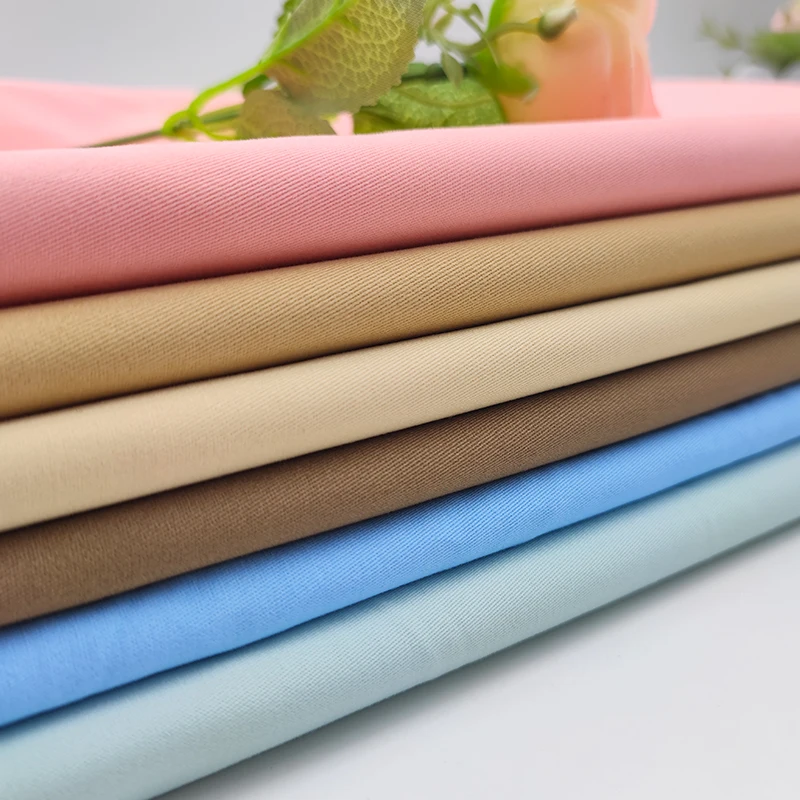 Custom Peach Twill Cotton Fabrics Textile 97%cotton 3%spandex Twill ...