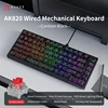 AK820 AS Interruttore Rosso Contour Nero Illuminazione Mista