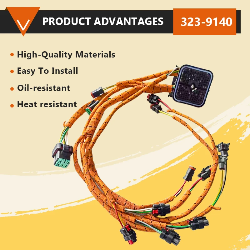 Excavator Various Engine Harness Fuel Injector Wire Harness Plug Harness for Caterpillar Komatsu Hyundai JCB Hitachi Kobelco