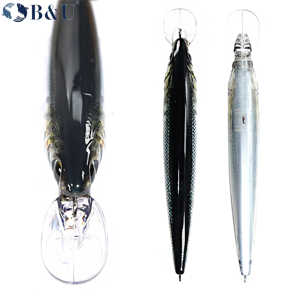 B&U JT08 Ocean Bass 3D Printed Plastic Hard Floating Spinning Saltwater & Freshwater Fishing Minnow Lure for Zander Pike Salmon B&U JT08 Ocean Bass 3D Printed Plastic Hard Floating Spinning Saltwater & Freshwater Fishing Minnow Lure for Zander Pike Salmon