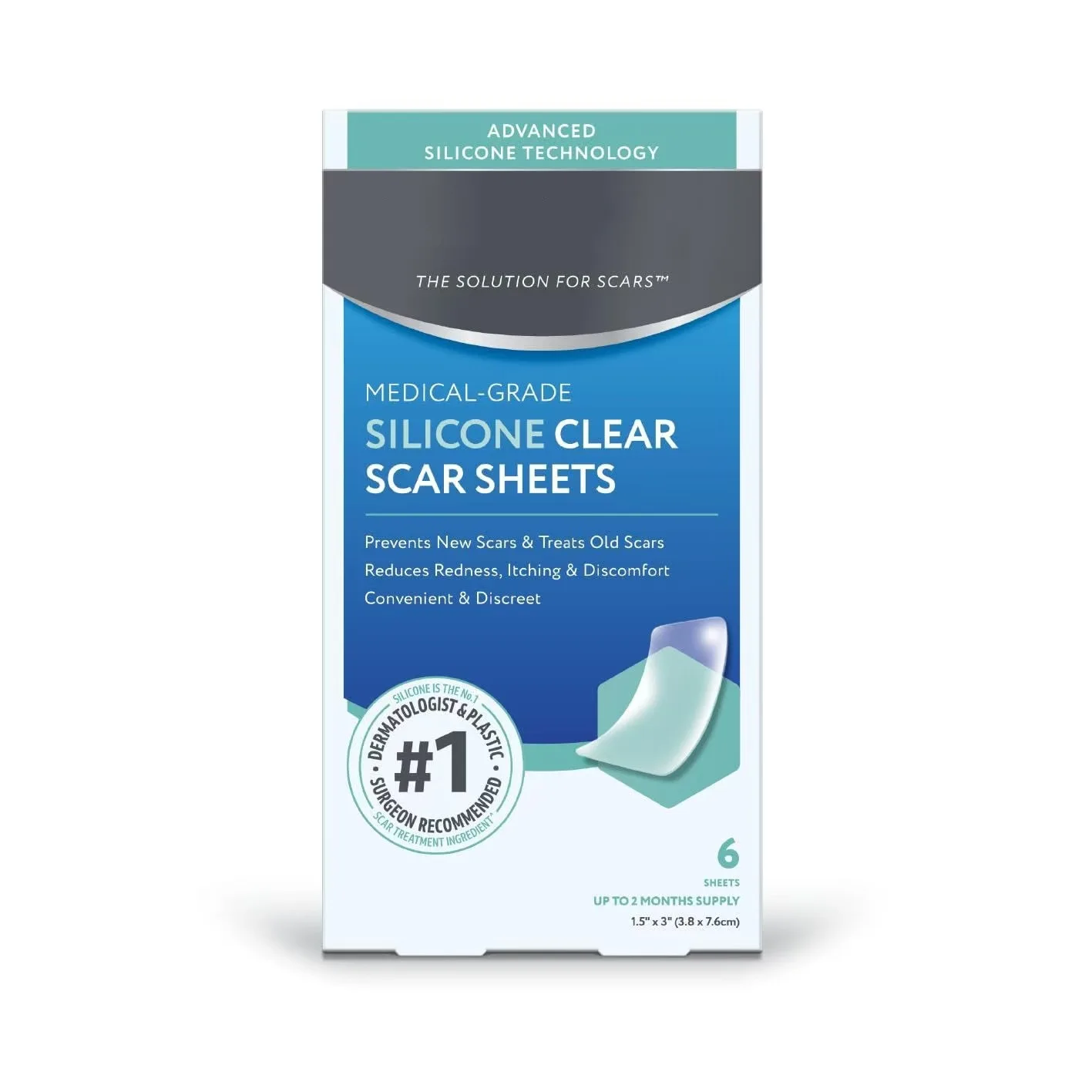 Advanced Clear Silicone Scar Sheets 6 Silicone Strips