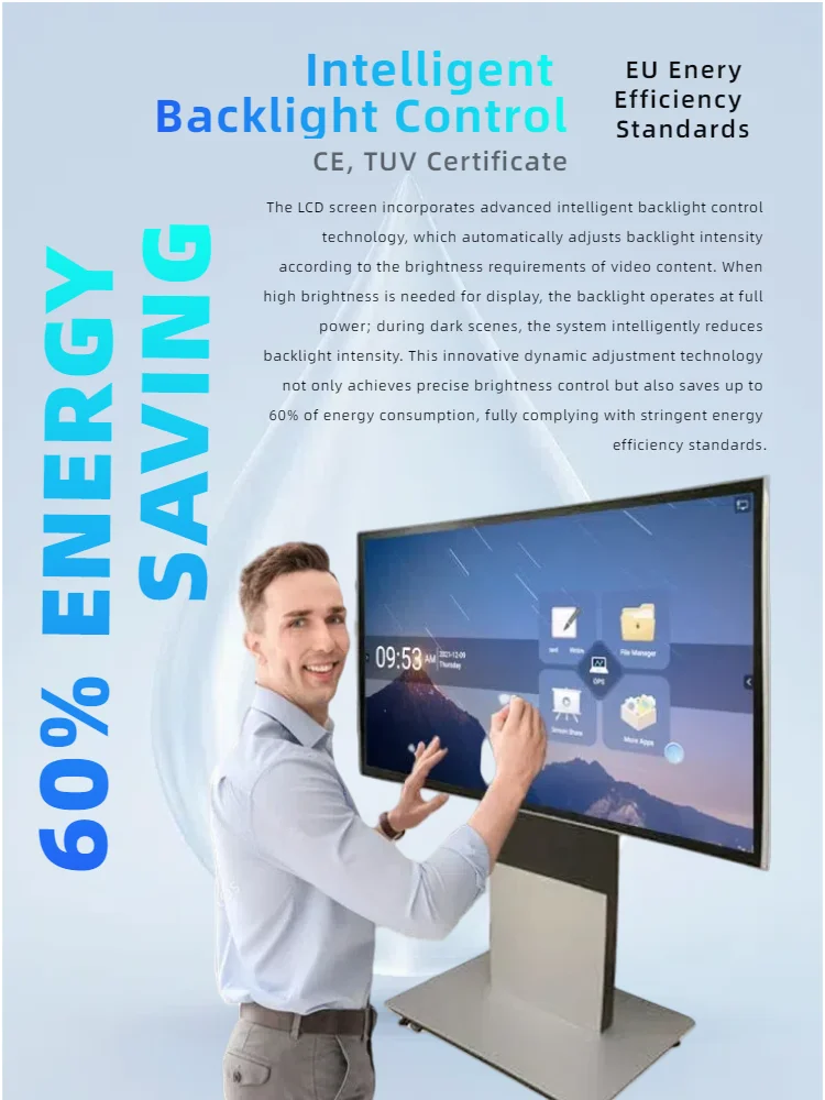 110-Inch Interactive Flat Panel Display with Smart Whiteboard & OPS PC ...