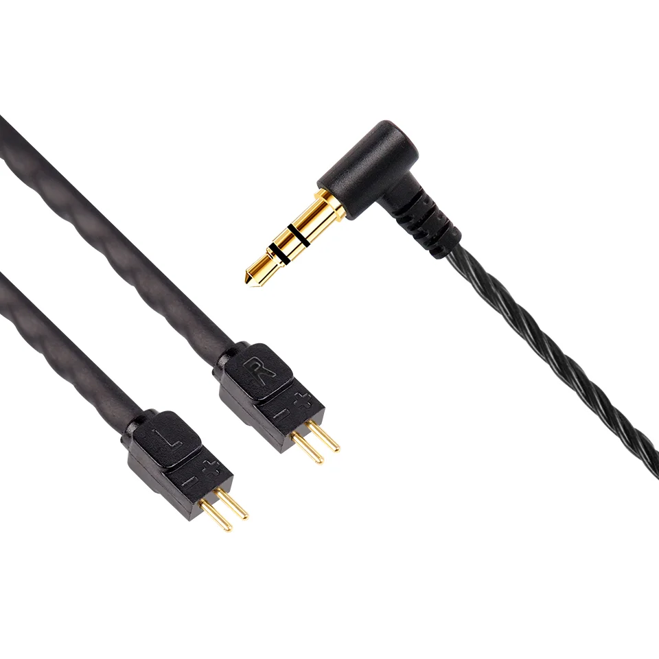 IEM Earphone Cable 2 Pin Memory Wired and Line Curved Two Types Earphone Cable