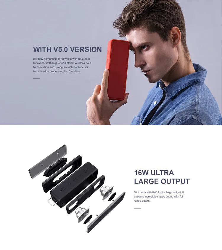 M76 Havit Double Bt Speaker Amplifier Portable Ipx7 Car Audio Wireless Active Speaker For Outdoor Waterproof Bt Speaker - ANKUX.COM
