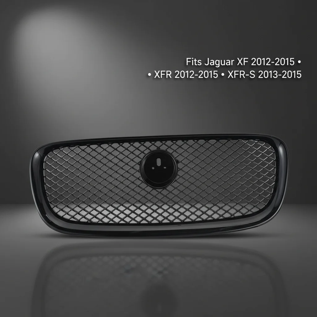 C2Z204981-A OEM ODM ABS Black Grille Chromed Auto Parts Mesh Car Grille for Jaguar XF2012-2015 XFR2012-2015 XFR-S2013-2015