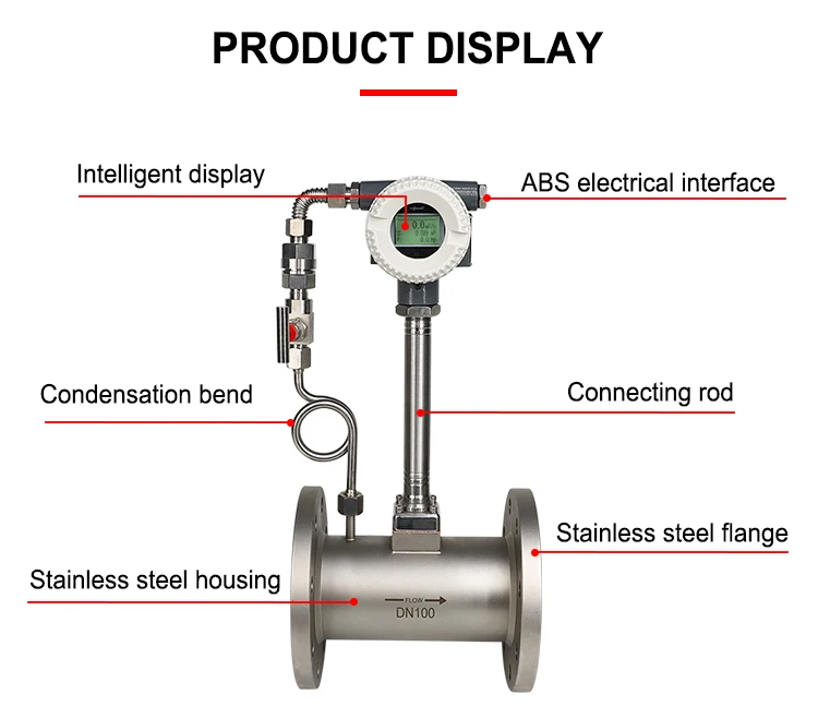 Aobo Stainless Steel Vortex Flow Meter Dn 50 Steam Air Flow Meter ...