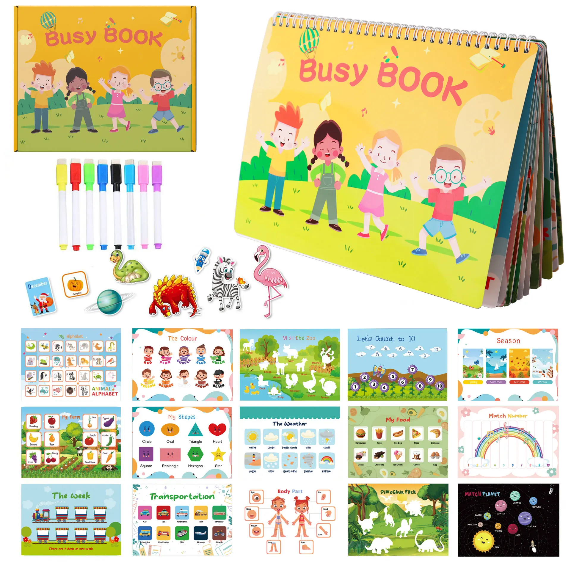 Индивидуальный дизайн, печатная сенсорная обучающая игрушка для аутизма, образовательная версия, детский подарок, занятая работа, доска, книга, Дошкольная занятая книга