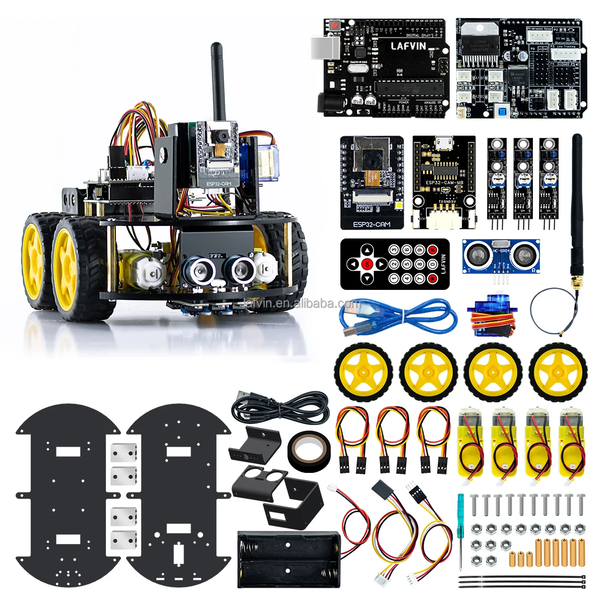 2023 Upgrade Lafvin Smart 4wd Chaiss Smart Robot Car Kit Diy Education ...