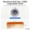 6 strands blue + 2068 broad-tooth comb