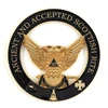 Brown Scottish Rite 32 wings up