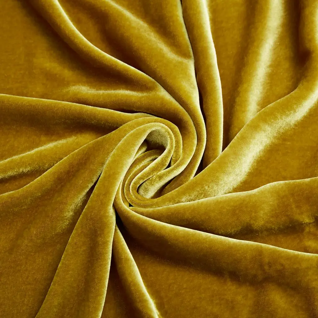 Multi Color 100% Pure Silk Velvet Fabric Solid Color for Garment From China Factory Direct with Wholesale Price