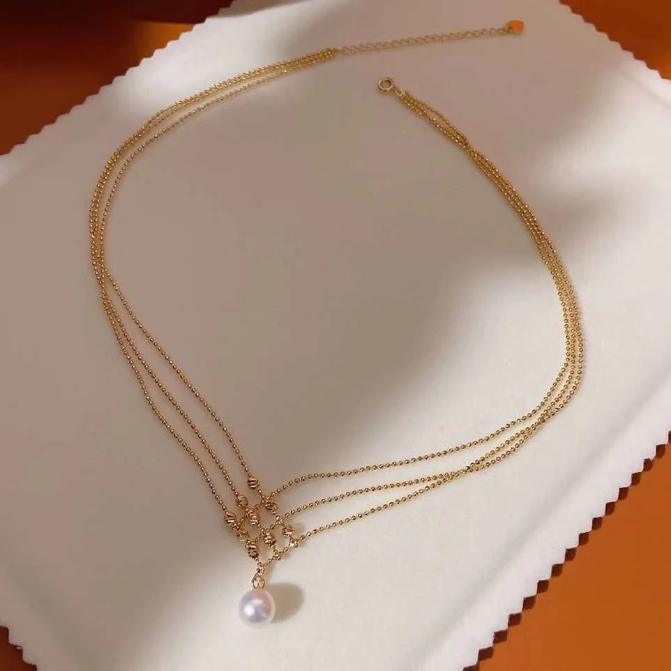 Collier Luxe Perles D'eau Douce 40cm - 9mm - Neuf Sans Emballage - Bijoux Raffinés