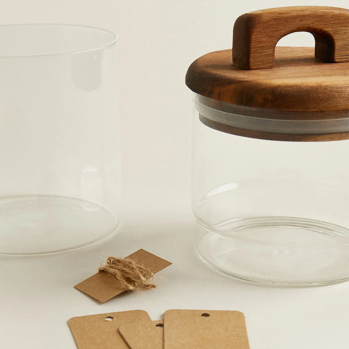 Glass Jars With Wood Lid Borosilicate Glass Storage Jar With An Acacia Wood Lid Buy Glass 7559