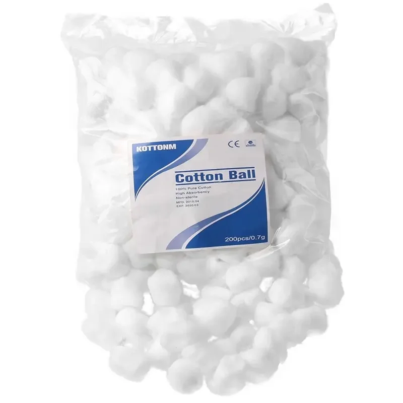 Hot Sale Disposable Cottonball Factory Price Absorbent 100 Pure Cotton