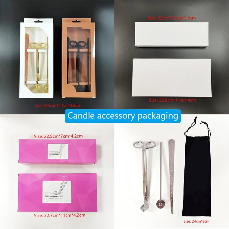 FEPTUASE Silver 3 In 1 Candle Accessory Set, Candle Wick