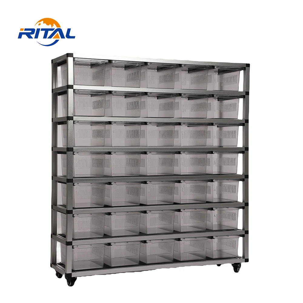 爬虫類　ラック 爬虫類ラック幅90x高さ180x奥行60 4段ケージ ※受注後生産 | Akashic