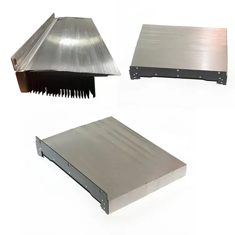 TEBAK Stainless Steel Armoured Accordion Protective CNC Bellow Cover  With Lamellas