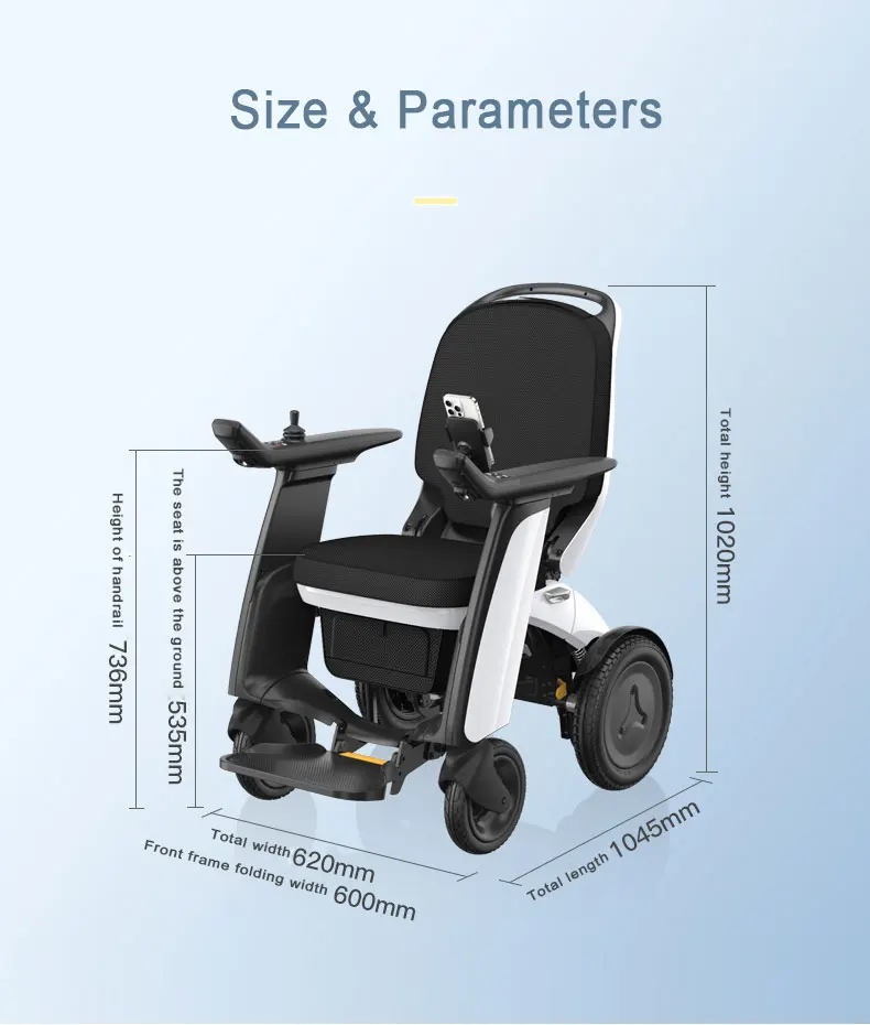 New Design Popular Intelligent Electric Wheelchairs for Disabled and Elderly