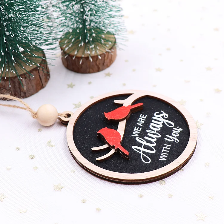 CHA245CH1396 1piece- We Always With You | Cardinal Memorial Christmas Tree Ornament Bauble W/strings beads 3inches Wide supplier