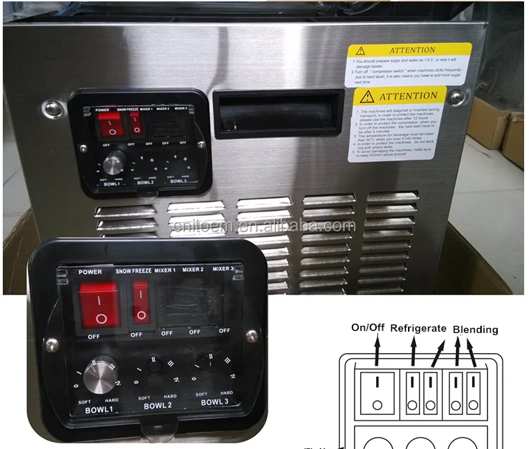 Commercial 12LX3 Large Capacity Slush Machine Thick Milk Shake Machine