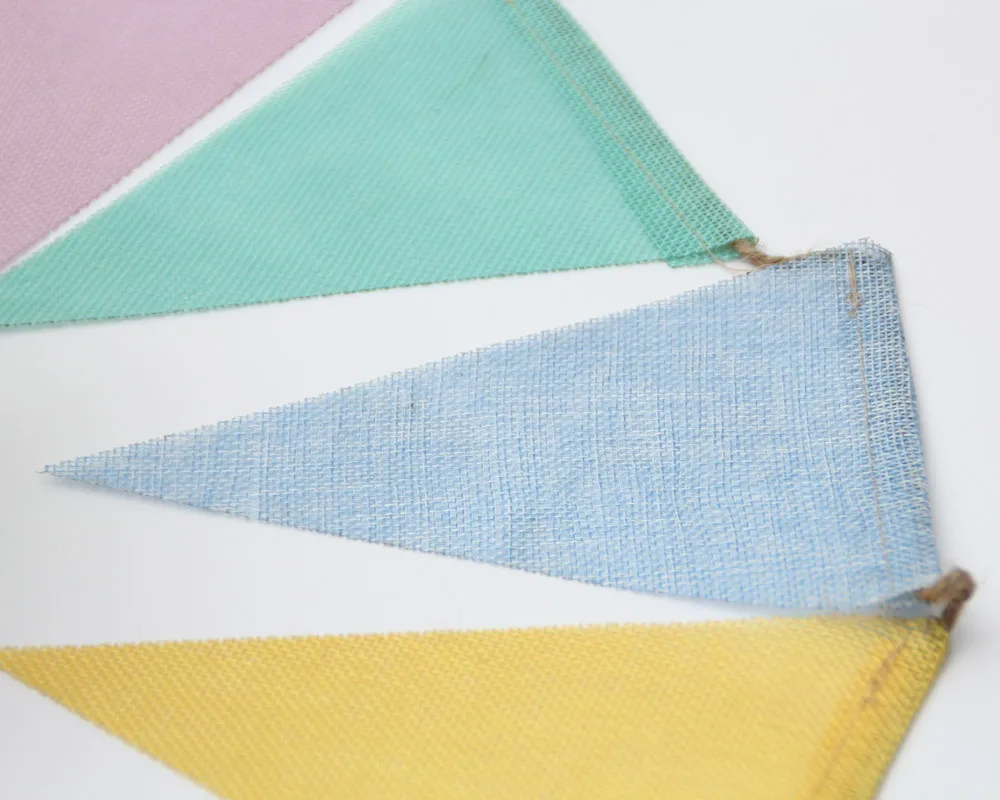 12pcs Bunting Rainbow Hanging Flags Imitated Burlap Pennant Banner ...