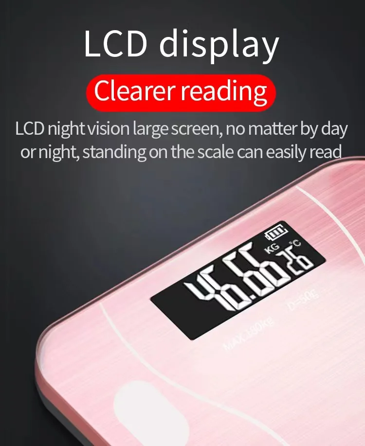 Veidt Weighing Low Price 180kg Smart bluetooth BMI Function Digital Body Fat Electronic Bathroom Scale