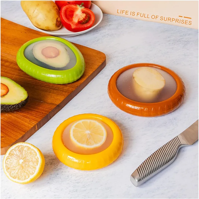 Silicone Fruit Vegetable Anti-Oxidation Storage Box Fruit Storage Containers for Fridge