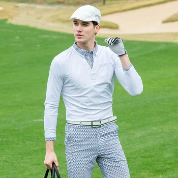 Custom High Quality Sport Golf Shirt Apparel Two Tone Pima Cotton Plain Quarter 1/4 Zip Long Sleeve Men's Polo Shirts