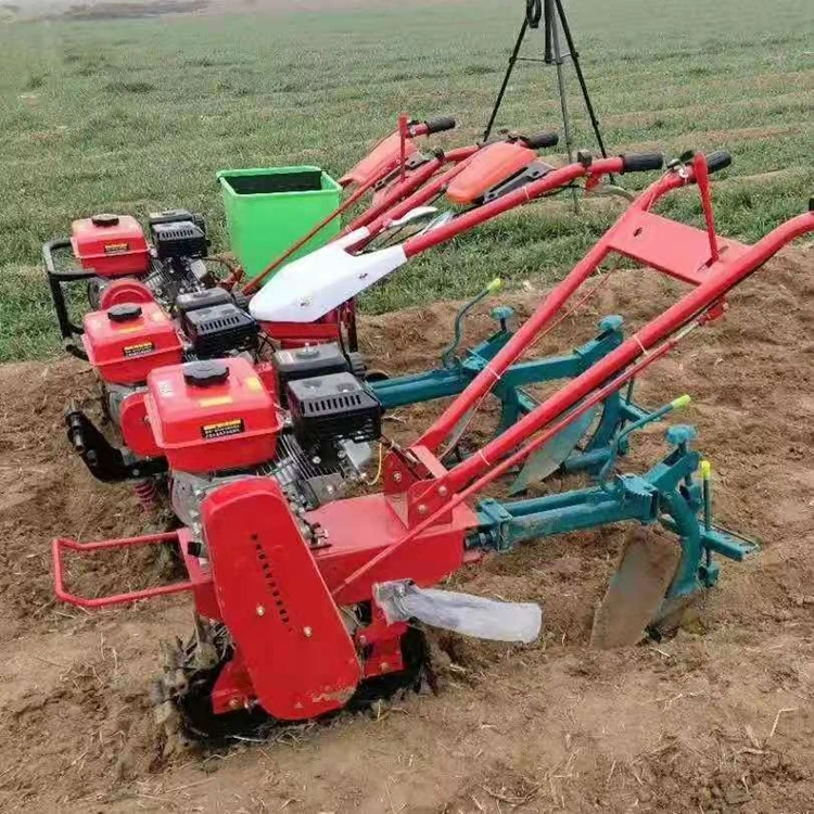 China Multi Functional Mini Cultivator Hand Power Tiller With Flip Plow