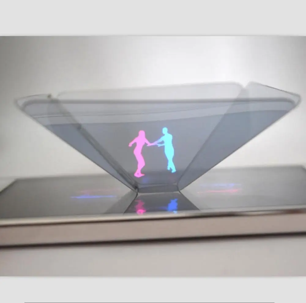 3D Hologram Pyramid Display Projector Video Stand Universal For Smart  Mobile Phone 