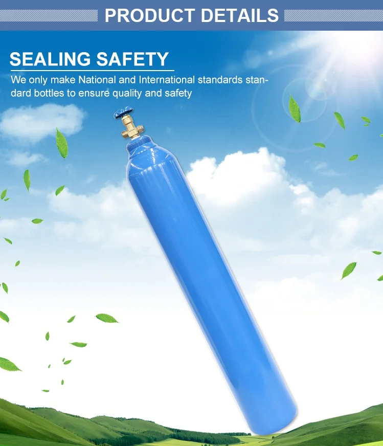 140mm High Pressure Gas Cylinders 2l15l 200bar Valved Caped Gaz Pcp