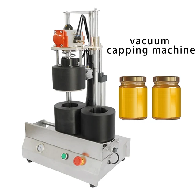 semi-automatic glass metal jar bottle cans jam chilli sauce vacuum capping sealing machine factory customization