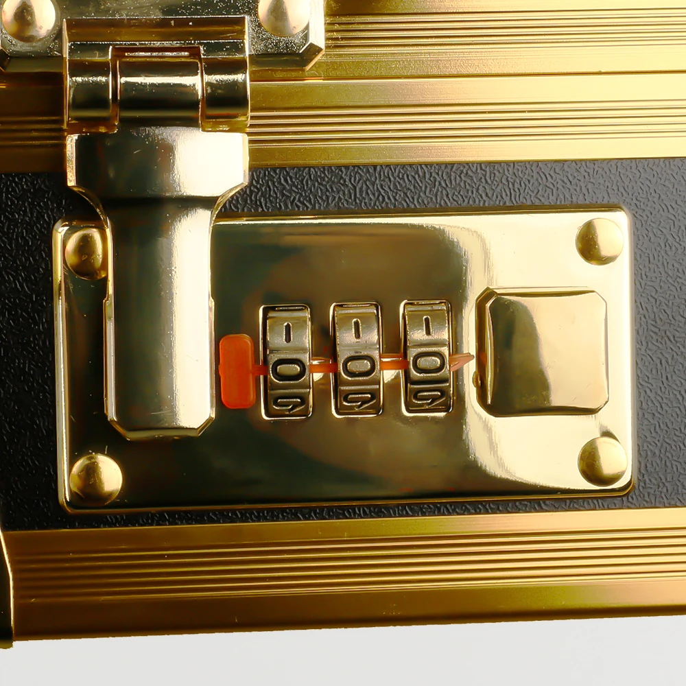 RAJAS ゴールド 美容器具 ケース付き 高級理容師専用のゴールドアルミニウム工具ケース
