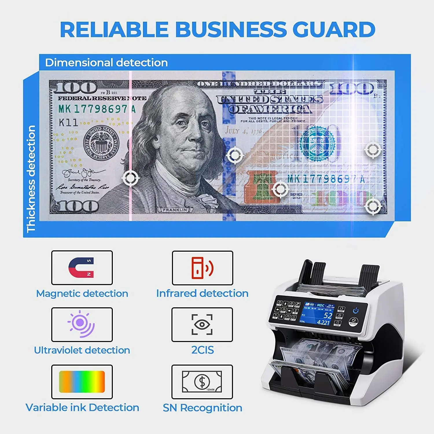 AL-920 ECB Tested EUR,GBP,CHF,RUB,UAH,TRL,PLN,GEL,HUF,CZK,DKK,NOK,SEK All Currency CIS Bank Cash Counter Bank Note Counter