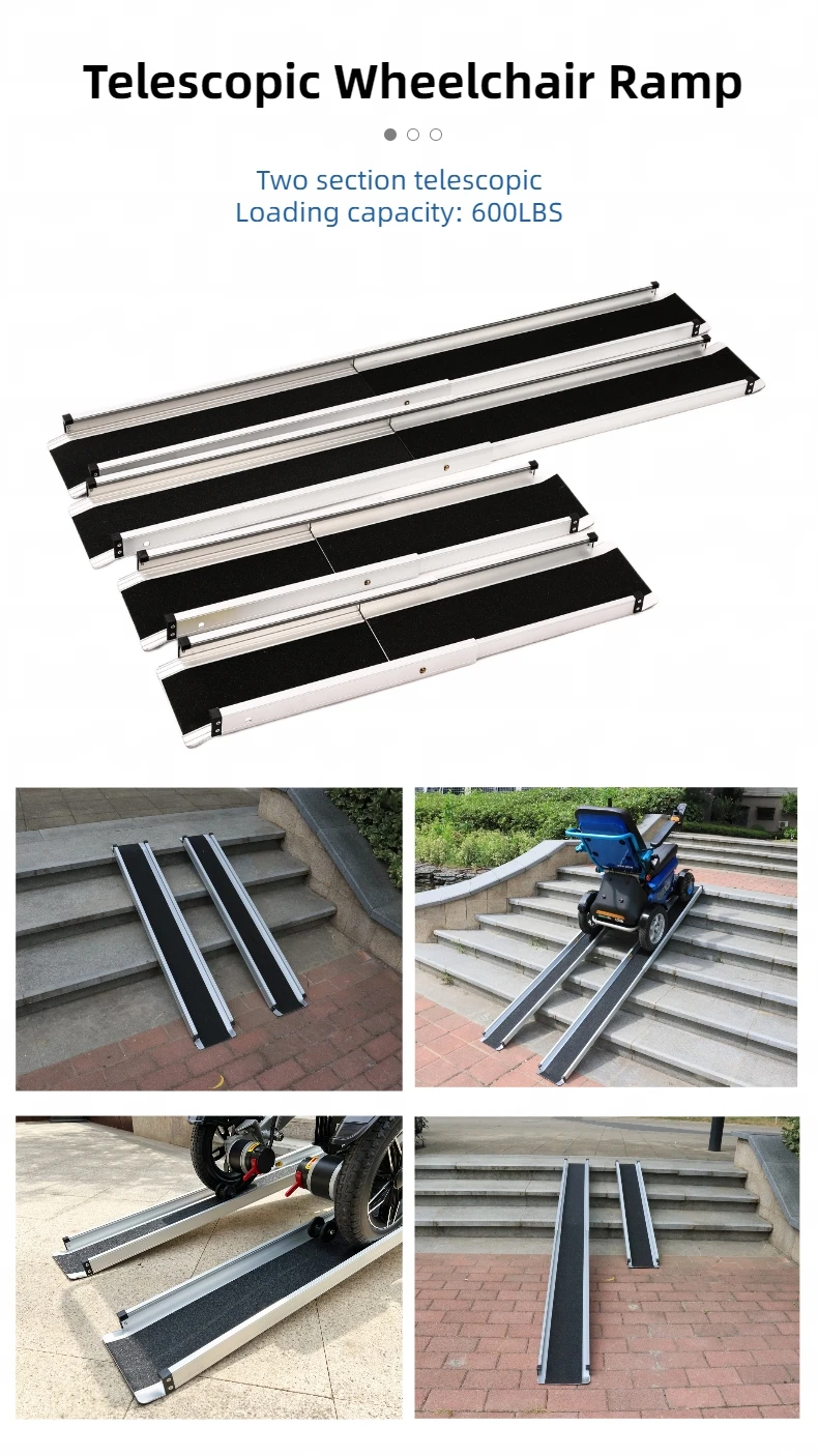 Telscopic Ramp Foldable Aluminum Telescopic Scooter Portable Wheelchair Ramp - Buy ...