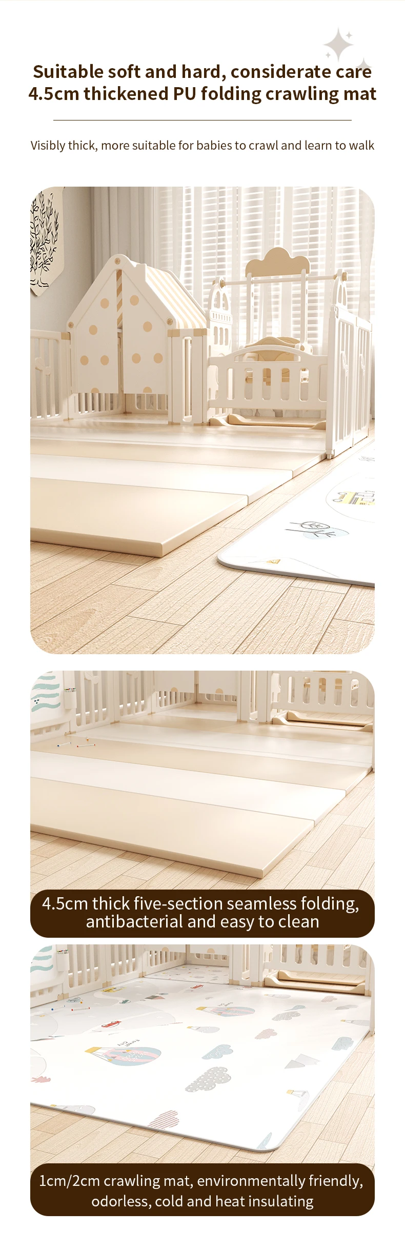 Feelkids Multifunctional Design Safety Kids Plastic Indoor Play Yard Moon Rabbit Fence Baby Playpen With House supplier