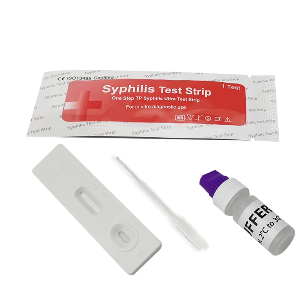 Medical Disposable Infectious disease 1 Step Quick Check 3.0 mm WB/Serum/Plasma Syphilis Test Cassette manufacture