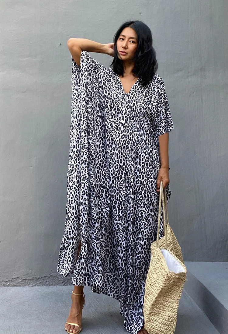 Dresses Women Ladies Long Leopard 